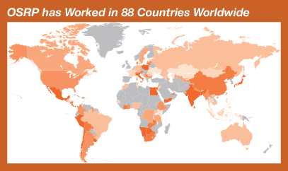 Map of countries OSRP has worked with